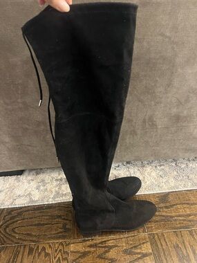 Marc Fisher Black Suede Over-the-Knee Boots
